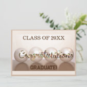 Afstuderen Taupe Gefeliciteerd met het Afstuderen  Kaart (Staand voorkant)