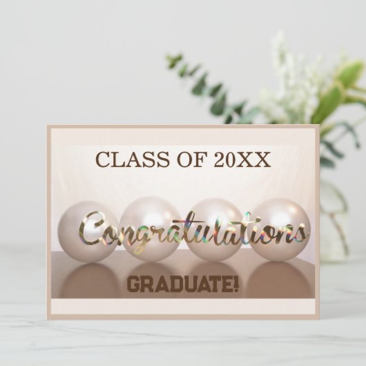 Afstuderen Taupe Gefeliciteerd met het Afstuderen  Kaart (Staand voorkant)