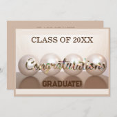 Afstuderen Taupe Gefeliciteerd met het Afstuderen Kaart (Voorkant / Achterkant)