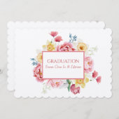 Afstuderen Tea Dochter Roze Pioenrozen Kaart (Voorkant / Achterkant)