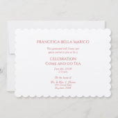 Afstuderen Tea Dochter Roze Pioenrozen Kaart (Achterkant)