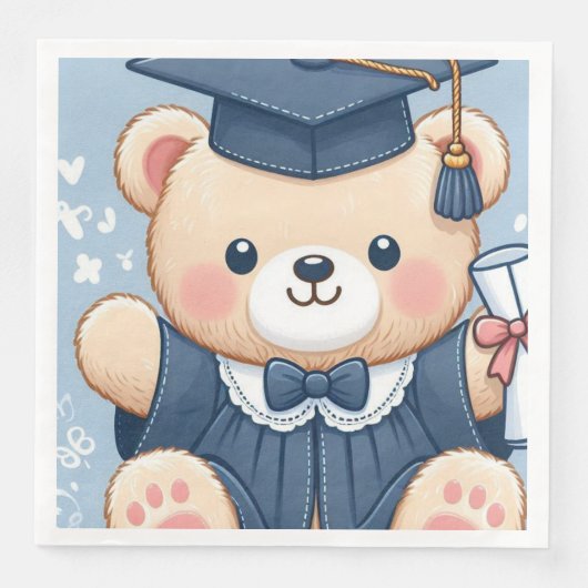 afstuderen Teddy Bear Delight Servet (Voorkant)