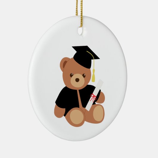 Afstuderen Teddy Bear Keramisch Ornament (Rechts)