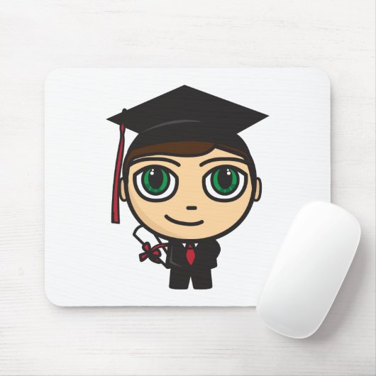 Afstuderen Teken Mousepad Muismat (Met muis)