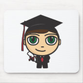 Afstuderen Teken Mousepad Muismat (Voorkant)