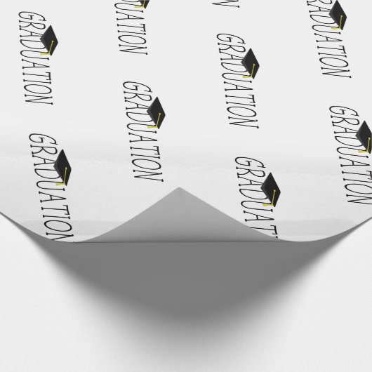 Afstuderen Tekst met Pet Cadeaupapier (Hoek)