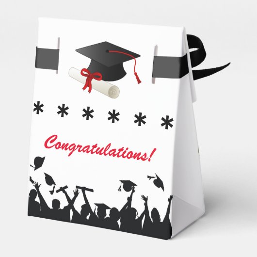 Afstuderen - Tent Favor Box Bedankdoosjes (Achterkant)