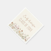 Afstuderen Terracotta Wildflower Boho Afstudeerder Servet (Hoek)