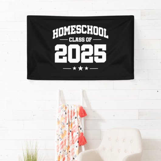 Afstuderen Terug naar Home School Class van 2025 Spandoek (Insitu)