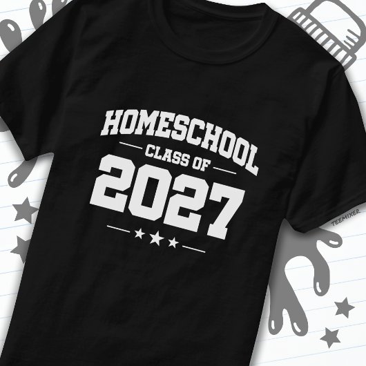 Afstuderen Terug naar Home School Class van 2027 T-shirt