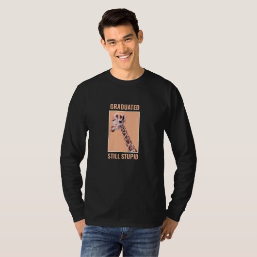Afstuderen thema afgestudeerd stille stille partij t-shirt (Voorkant volledig)