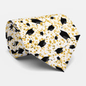 Afstuderen Thema Black Pet en Gold Stars Stropdas (Opgerold)