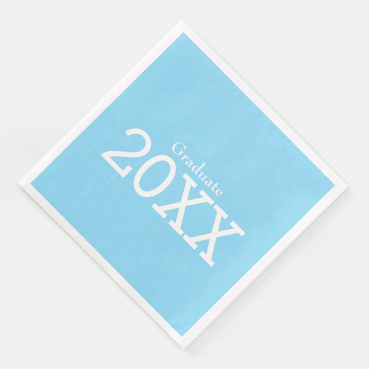 Afstuderen Thema Light Blue Paper Napkin Servet (Hoek)