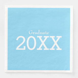 Afstuderen Thema Light Blue Paper Napkin Servet