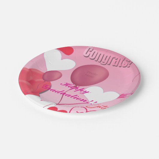 Afstuderen Thema Papieren Bordje (Gekanteld)