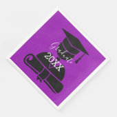 Afstuderen thema Violet Paper Napkin Servet (Hoek)