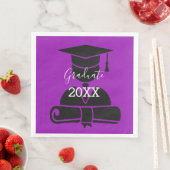 Afstuderen thema Violet Paper Napkin Servet (Insitu)