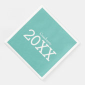 Afstuderen Theme Aqua Paper Napkin Servet (Hoek)