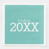Afstuderen Theme Aqua Paper Napkin Servet (Voorkant)