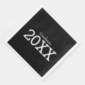 Afstuderen Theme Black Paper Napkin Servet (Hoek)