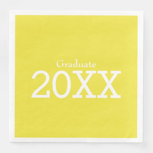 Afstuderen Theme Yellow Paper Napkin Servet (Voorkant)