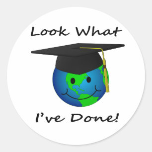 Afstuderen ticker ronde sticker