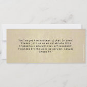 Afstuderen Ticket-uitnodigingen Kaart (Achterkant)