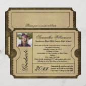  Afstuderen Ticket-uitvindingen Kaart (Voorkant / Achterkant)