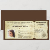  afstuderen tickets met foto kaart (Voorkant / Achterkant)