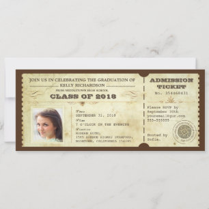  afstuderen tickets met foto kaart