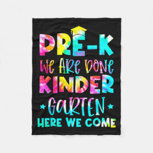Afstuderen Tie Dye Kleuterschool Hier komen we Fleece Deken