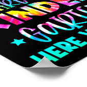 Afstuderen Tie Dye Kleuterschool Hier komen we Poster (Hoek)