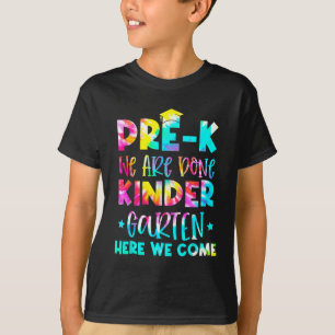 Afstuderen Tie Dye Kleuterschool Hier komen we T-shirt
