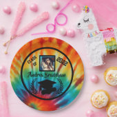 Afstuderen Tie Dye Round Papieren Bordje (Feest)