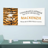 Afstuderen Tigers Mascotte KLASSE VAN Sinaasappel  Spandoek (Beurs)