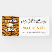 Afstuderen Tigers Mascotte KLASSE VAN Sinaasappel Spandoek (Horizontaal)