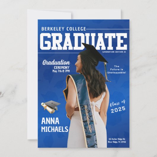 Afstuderen Tijdschrift Afstudeeraankondiging  Kaart (Voorkant)