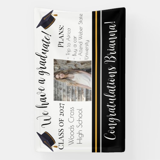 Afstuderen Toekomstplannen Party Banner (Verticaal)