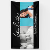 Afstuderen Toen en Nu baby foto en Afstudeerder fo Spandoek (Verticaal)