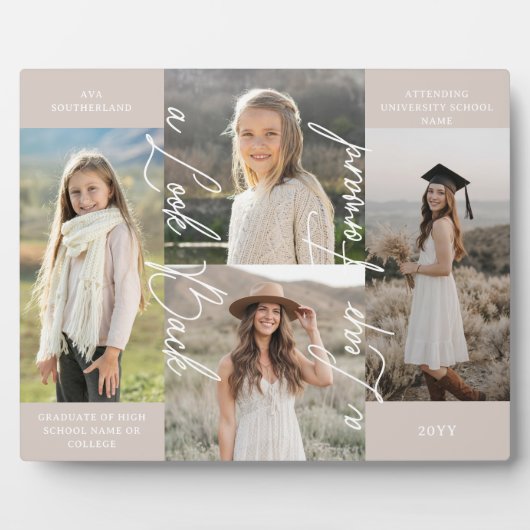 Afstuderen Toen & Nu Afstudeerder Fotocollage Keep Fotoplaat (Voorkant)