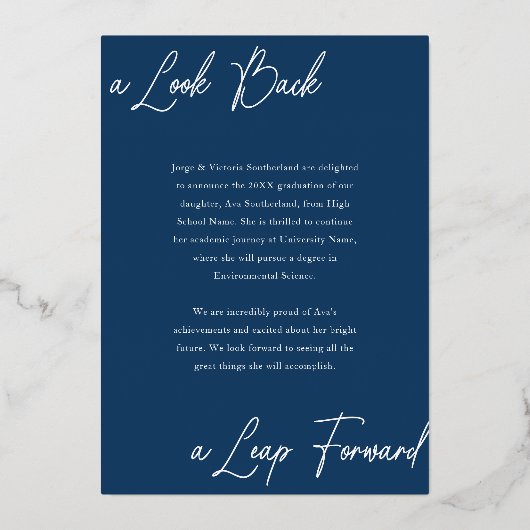 Afstuderen Toen & Nu Fotocollage Aankondiging (Achterkant)