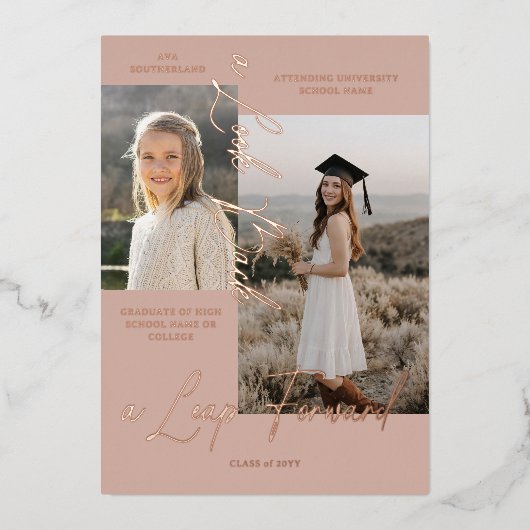 Afstuderen Toen & Nu Fotocollage Aankondiging (Voorkant)