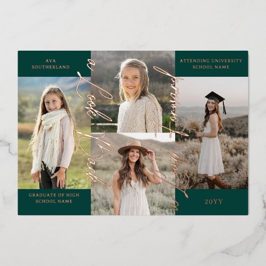 Afstuderen Toen & Nu Fotocollage Aankondiging (Voorkant)