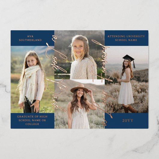 Afstuderen Toen & Nu Fotocollage Aankondiging (Voorkant)