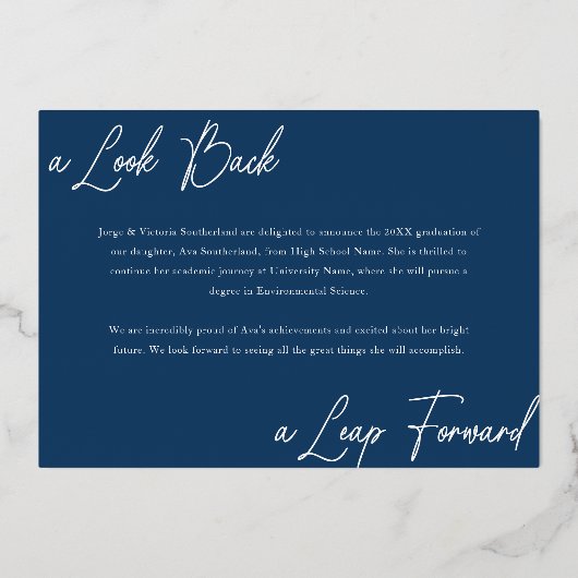 Afstuderen Toen & Nu Fotocollage Aankondiging (Achterkant)