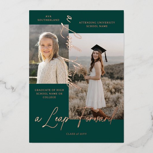 Afstuderen Toen & Nu Fotocollage Aankondiging (Voorkant)