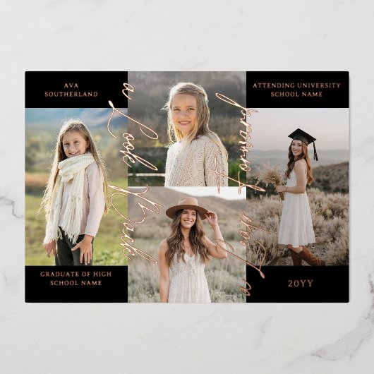 Afstuderen Toen & Nu Fotocollage Aankondiging (Voorkant)