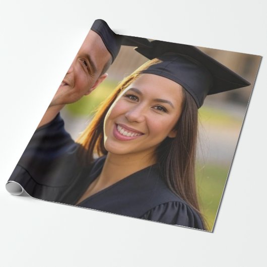 Afstuderen toevoegen Foto aanpassen Cadeaupapier (Uitgerold)