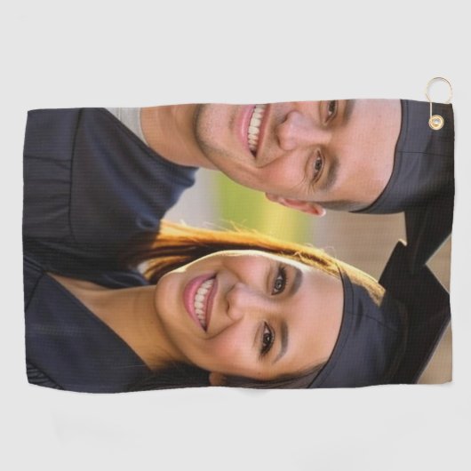 Afstuderen toevoegen Foto aanpassen Golfhanddoek (Horizontaal)