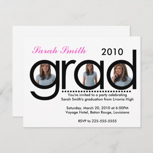 Afstuderen (top 10 Uitzichten) Kaart (Voorkant / Achterkant)